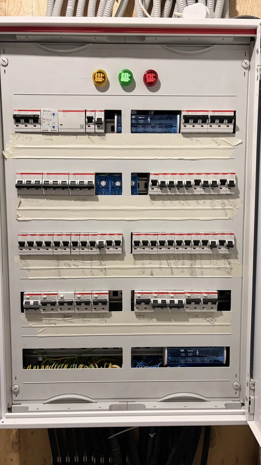 Real residential electrical panel