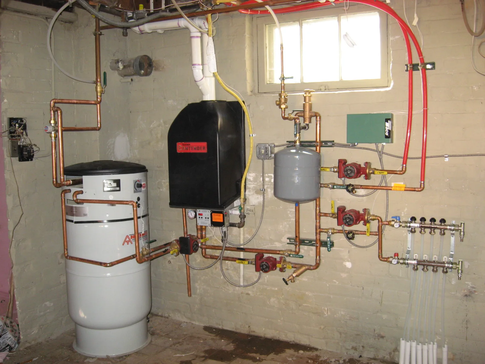 Real residential hydronic heating room